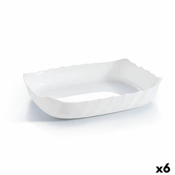 Fuente De Cocina Luminarc Smart Cuisine Rectangular Blanco Vidrio 29 X 30 Cm (6 Unidades)