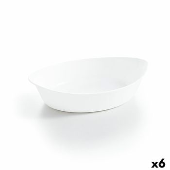 Fuente De Cocina Luminarc Smart Cuisine Ovalado Blanco Vidrio 25 X 15 Cm (6 Unidades)