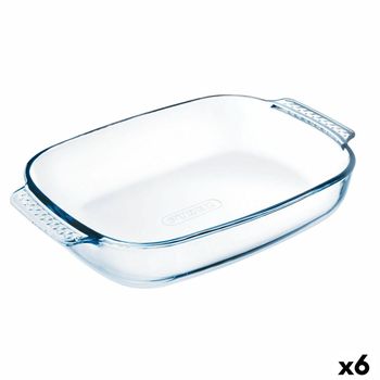 Fuente De Cocina Pyrex Classic Rectangular Transparente Vidrio 35 X 23 Cm (6 Unidades)