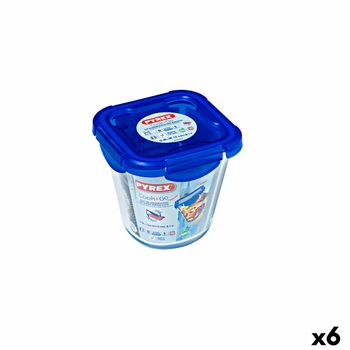 Fiambrera Hermética Pyrex Cook & Go Transparente Vidrio (800 Ml) (6 Unidades)