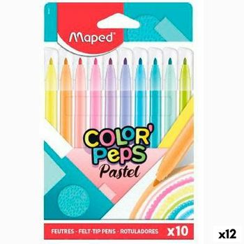 Set De Rotuladores Maped Color' Peps Multicolor 10 Piezas (12 Unidades)