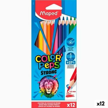 Lápices De Colores Maped Color' Peps Strong Multicolor 12 Piezas (12 Unidades)