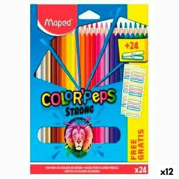 Lápices De Colores Maped Color' Peps Multicolor 24 Piezas (12 Unidades)