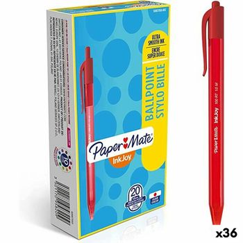 Bolígrafo Paper Mate Inkjoy 20 Piezas Rojo 1 Mm (36 Unidades)