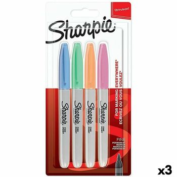 Set De Rotuladores Sharpie 4 Piezas Multicolor (3 Unidades)