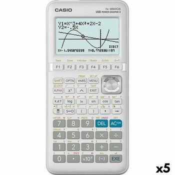 Calculadora Gráfica Casio Fx-9860g Ii Blanco (5 Unidades)