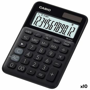 Calculadora Casio Ms-20uc 2,3 X 10,5 X 14,95 Cm Negro (10 Unidades)