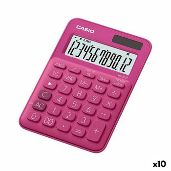 Calculadora Casio Ms-20uc Fucsia 2,3 X 10,5 X 14,95 Cm (10 Unidades)