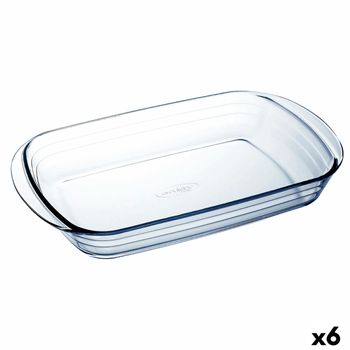 Fuente Para Horno Ô Cuisine Ocuisine Vidrio Rectangular Transparente Vidrio 39 X 24 X 6 Cm (6 Unidades)