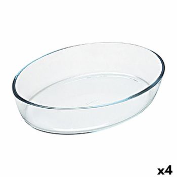 Fuente Para Horno Pyrex Classic Vidrio Ovalada Transparente Vidrio 40 X 28 X 7 Cm (4 Unidades)