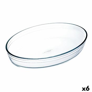Fuente Para Horno Ô Cuisine Ocuisine Vidrio Ovalada Transparente Vidrio 35 X 25 X 7 Cm (6 Unidades)