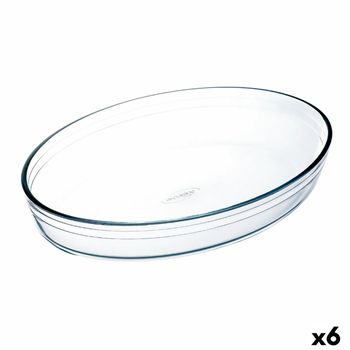 Fuente Para Horno Ô Cuisine Ovalada 26,2 X 17,9 X 6,2 Cm Transparente Vidrio (6 Unidades)