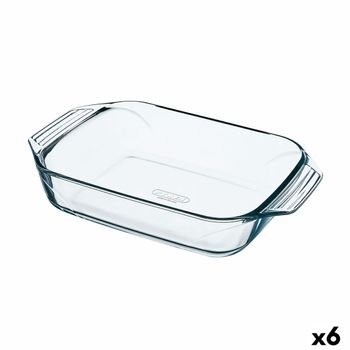 Fuente Para Horno Pyrex Irresistible Rectangular Transparente Vidrio 6 Unidades 31,5 X 19,7 X 6,4 Cm