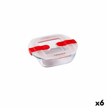 Fiambrera Hermética Pyrex Cook & Heat 15 X 12 X 4 Cm 350 Ml Transparente Vidrio (6 Unidades)