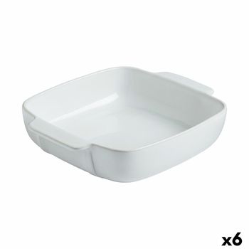 Fuente Para Horno Pyrex Signature Cuadrada 29 X 24 X 7 Cm Cerámica Blanco (6 Unidades)