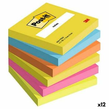 Bloc De Notas Post-it 76 X 76 Mm Multicolor 100 Hojas (12 Unidades)