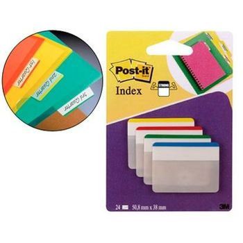 Notas Adhesivas Post-it Index 50,8 X 38 Mm Multicolor (6 Unidades)