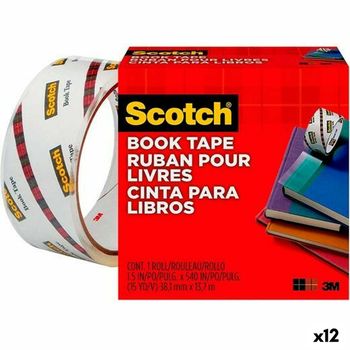 Cinta Adhesiva Scotch 38,1 Mm X 13,7 M Transparente Polipropileno (12 Unidades)