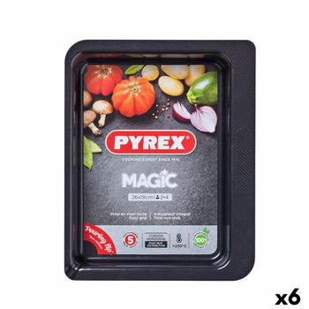 Fuente Para Horno Pyrex Magic Rectangular 26 X 18 Cm Metal 6 Unidades