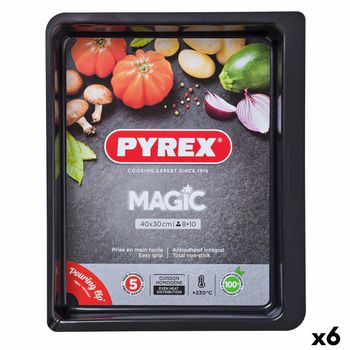 Fuente Para Horno Pyrex Magic Rectangular Metal 6 Unidades 40 X 31 Cm