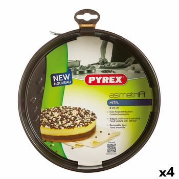 Molde Para Horno Pyrex Asimetria Redondo Metal 4 Unidades 20 Cm