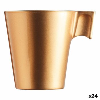 Taza Luminarc Flashy Dorado 80 Ml Vidrio