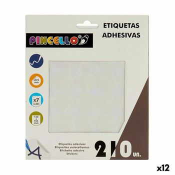 Etiquetas Adhesivas Blanco Ø 25 Mm (12 Unidades)