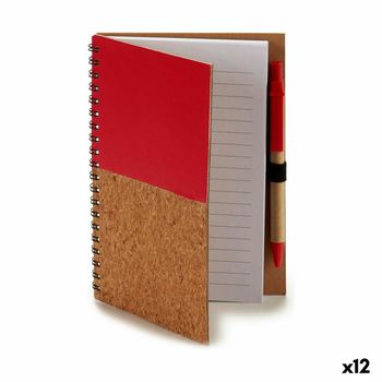 Libreta De Anillas Con Bolígrafo 12,5 X 18 Cm Madera (12 Unidades)