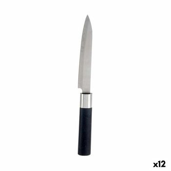 Cuchillo De Cocina 3 X 23,5 X 2 Cm Plateado Negro Acero Inoxidable Plástico (12 Unidades)