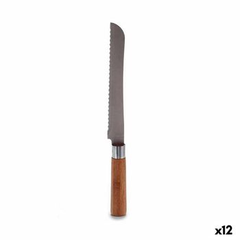 Cuchillo De Sierra 2,8 X 2,5 X 32 Cm Acero Inoxidable Bambú (12 Unidades)