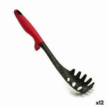 Cuchara Para Servir Pasta Negro Rojo Nailon 6 X 32 X 7 Cm (12 Unidades)