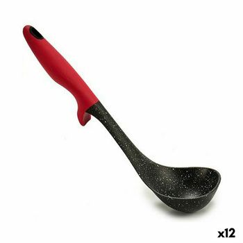 Cucharón Nailon Negro Rojo 7 X 30 X 9 Cm (12 Unidades)