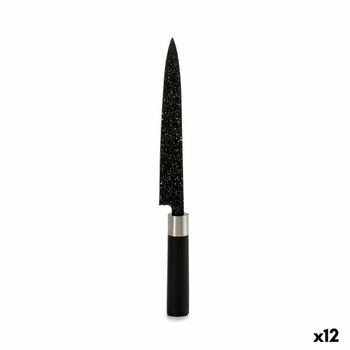 Cuchillo De Cocina Mármol 3,5 X 33,3 X 2,2 Cm Plateado Negro Acero Inoxidable Plástico (12 Unidades)