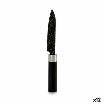 Cuchillo Pelador Mármol 2,5 X 20,5 X 1,7 Cm Negro Acero Inoxidable Plástico (12 Unidades)