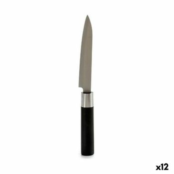 Cuchillo De Cocina 2,7 X 24,3 X 1,8 Cm Plateado Negro Acero Inoxidable Plástico (12 Unidades)