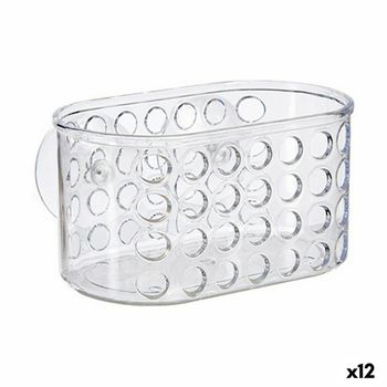 Colgador Para La Ducha 15,8 X 8,5 X 8 Cm Transparente Pvc Poliestireno (12 Unidades)