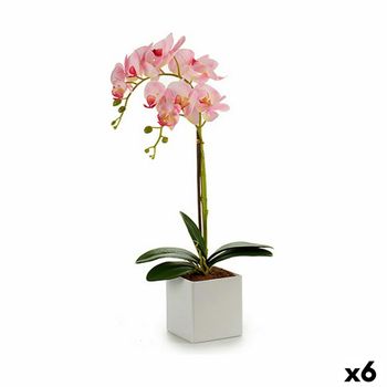 Planta Decorativa Orquídea 18 X 47 X 14 Cm Plástico (6 Unidades)