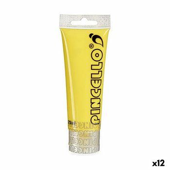 Pintura Acrílica 75 Ml Amarillo (12 Unidades)