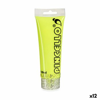 Pintura Acrílica Neon Amarillo 120 Ml (12 Unidades)