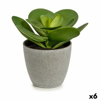 Planta Decorativa 18 X 18,5 X 18 Cm Gris Verde Plástico (6 Unidades)