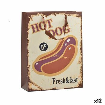 Bolsa De Papel Hotdog & Coffee 10 X 33 X 25,5 Cm (12 Unidades)