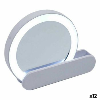 Espejo Luz Led 9 X 2 X 10 Cm Blanco Abs (12 Unidades)