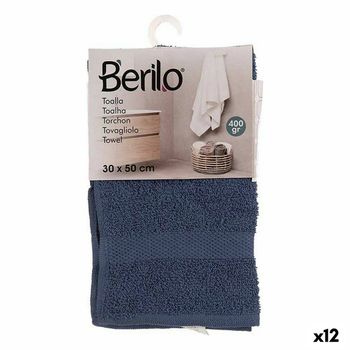 Toalla De Baño 30 X 0,5 X 50 Cm Azul (12 Unidades)