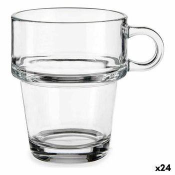 Juego De Tazas De Café Vivalto Metal Cristal (100 Ml) (3 Piezas