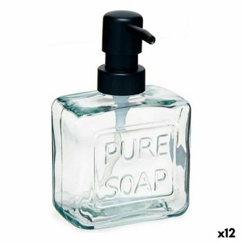 Dispensador De Jabón Pure Soap 250 Ml Cristal Transparente Plástico (12 Unidades)