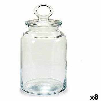 Tarro Kitchen 11,5 X 17,5 X 11,5 Cm Transparente Silicona Vidrio 1 L (8 Unidades)