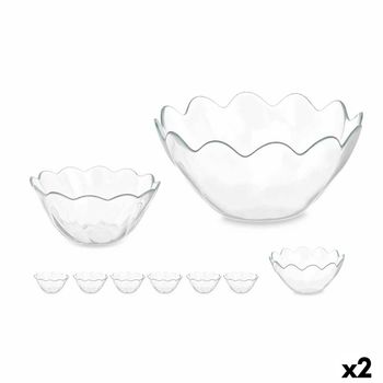 Set De Cuencos Hasir Transparente Vidrio (2 Unidades)