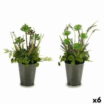 Planta Ficus Artificial HOMCOM PEVA, Metal Verde 15x15x110 cm 830-804V00GN