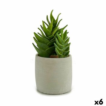 Planta Decorativa Suculenta Plástico 12 X 24 X 12 Cm (6 Unidades)