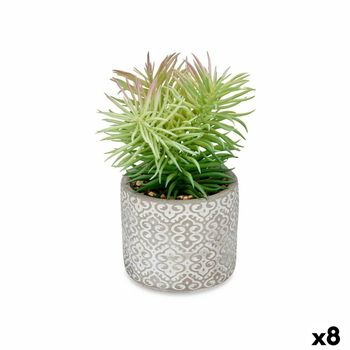 Planta Decorativa Suculenta Madera Plástico 12 X 22 X 12 Cm (8 Unidades)